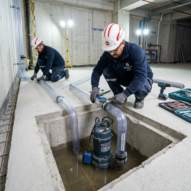 Çekmeköy Bina Su Kuyusu Temel ve Bodrum Su Tahliye Sistemi Uygulaması