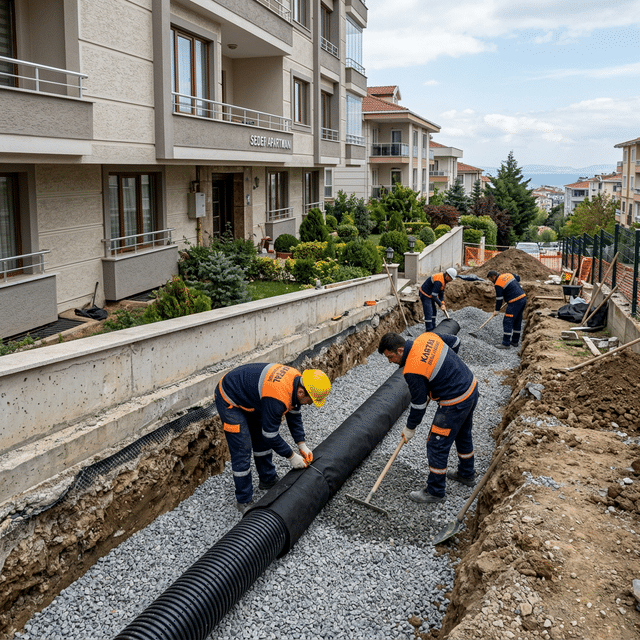 Kartal Bina Etrafı Drenaj Sistemi Uygulaması