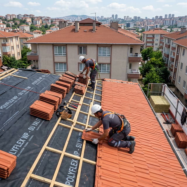 Sancaktepe Çatı Aktarma Kiremit ve İzolasyon Yenileme Uygulaması