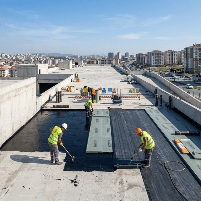 Sancaktepe Otopark Üzeri İzolasyon ve Zemin Kaplama Çalışması