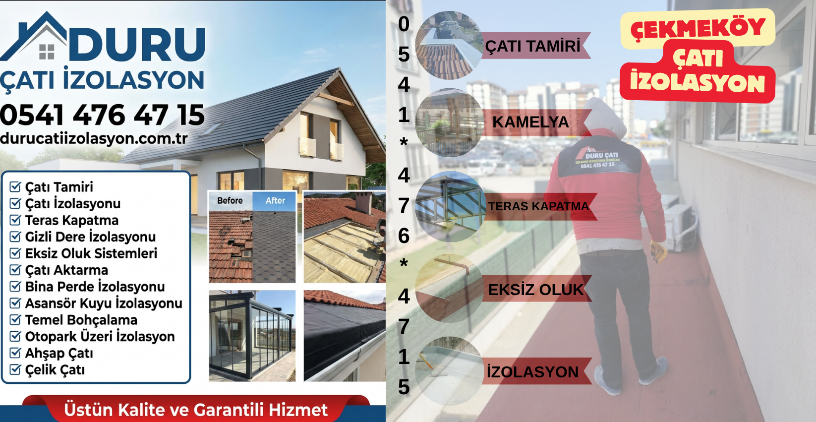 Cekmekoy Cati Tamiri Durucatiizolasyon